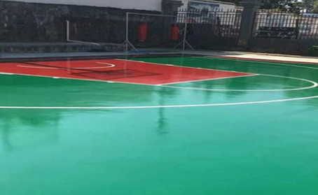 文山篮球场翻新地面